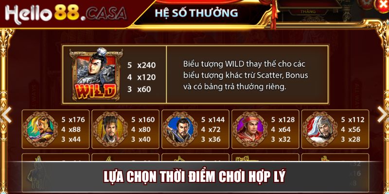 Tam Quốc Tranh Hùng – Trải Nghiệm Với Chiến Thuật Đỉnh Thực 4 Lựa chọn thời điểm chơi hợp lý